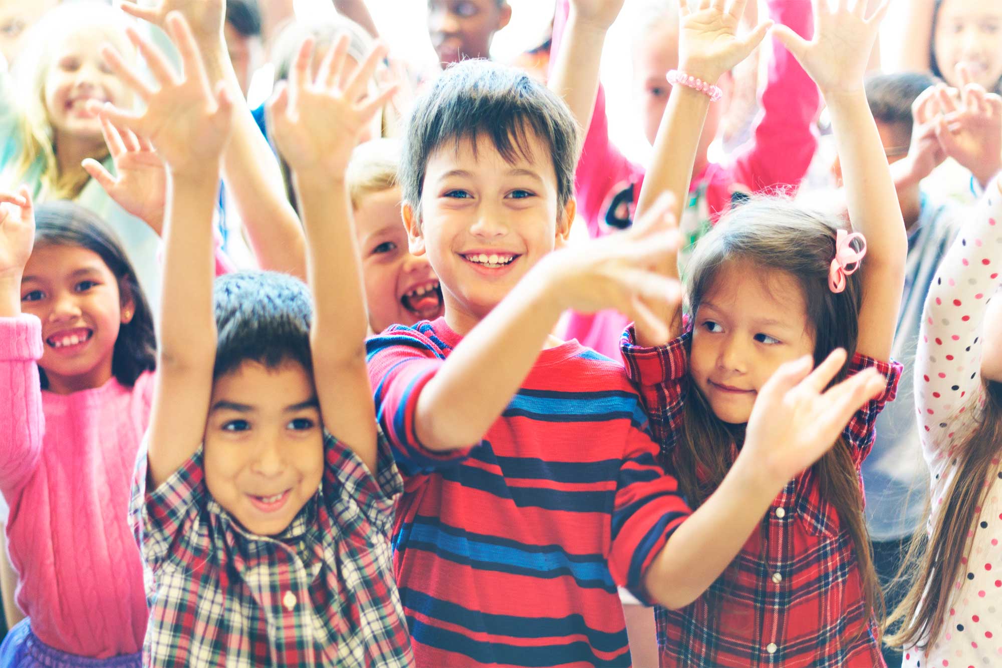 Slide-kids-cheering-up